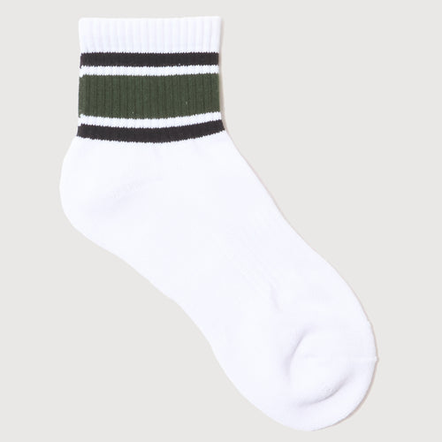 LOGO LINE SOCKS SHORT WHITE