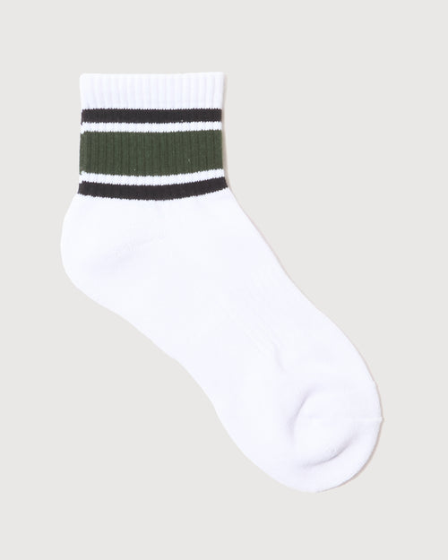 LOGO LINE SOCKS SHORT WHITE