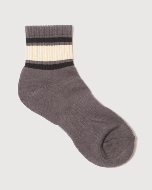 LOGO LINE SOCKS SHORT GRAY