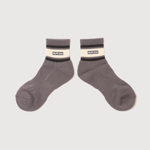 LOGO LINE SOCKS SHORT GRAY