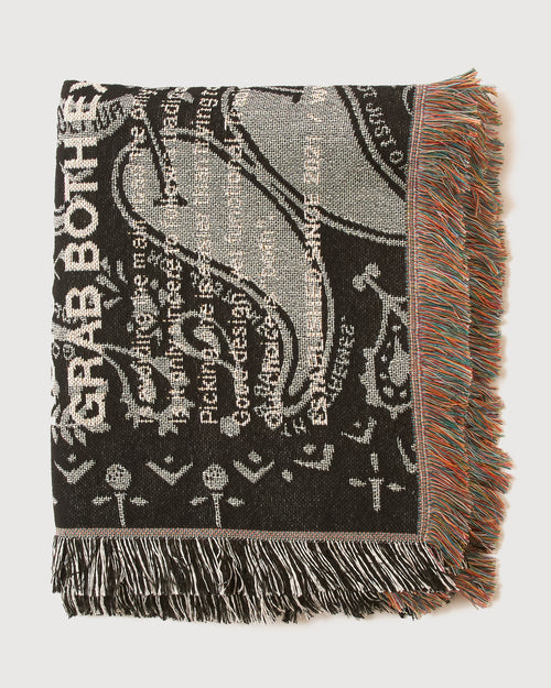 PAISLEY BLANKET BLACK