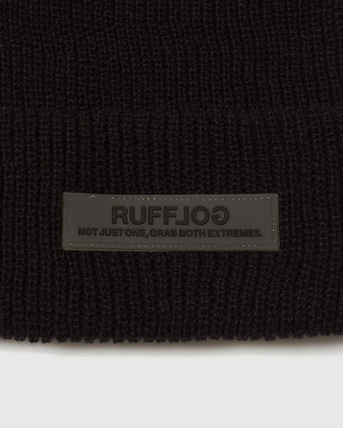 RUFFLOG WAPPEN KNIT BEANIE BLACK