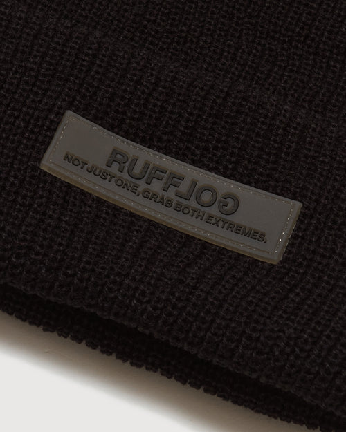 RUFFLOG WAPPEN KNIT BEANIE BLACK