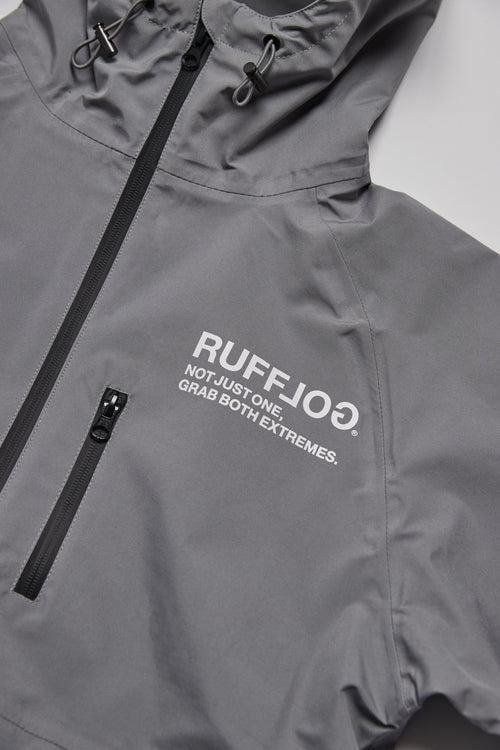 SQUARE LOGO WATERPROOF  HOOD JKT GRAY