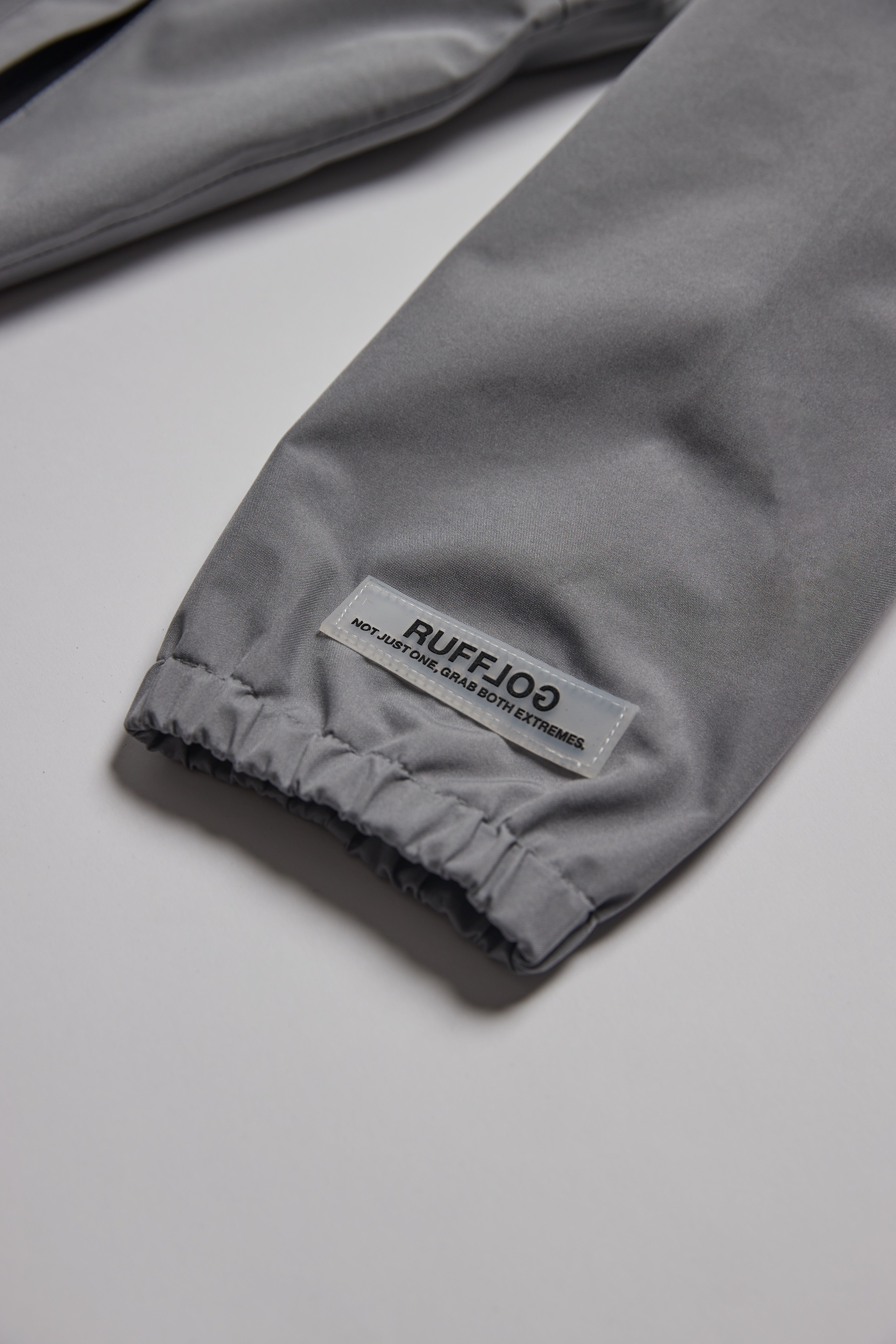 SQUARE LOGO WATERPROOF HOOD JKT GRAY – RUFFLOG
