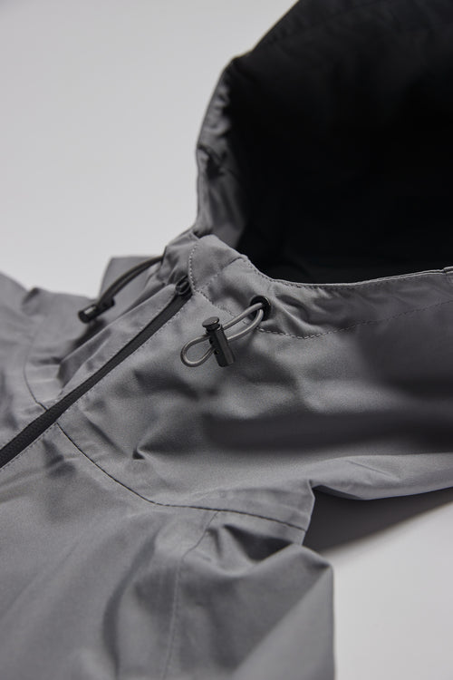 SQUARE LOGO WATERPROOF  HOOD JKT GRAY