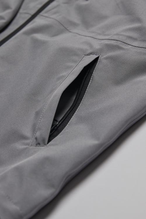 SQUARE LOGO WATERPROOF  HOOD JKT GRAY