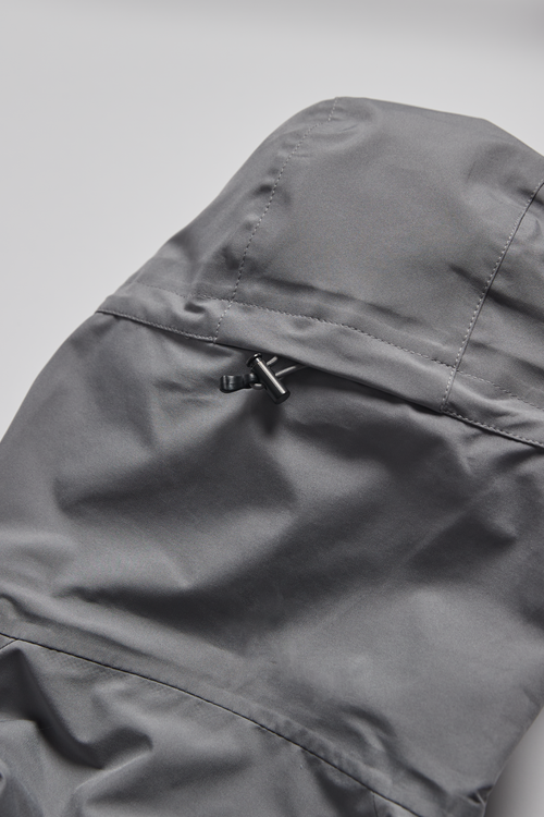 SQUARE LOGO WATERPROOF  HOOD JKT GRAY