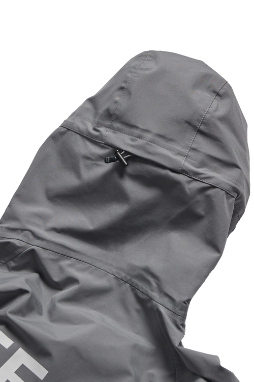 SQUARE LOGO WATERPROOF  HOOD JKT GRAY