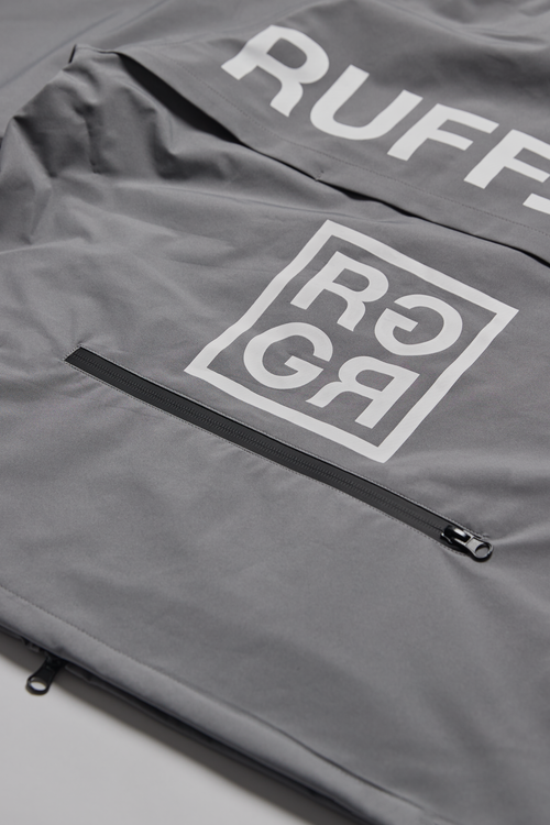 SQUARE LOGO WATERPROOF  HOOD JKT GRAY