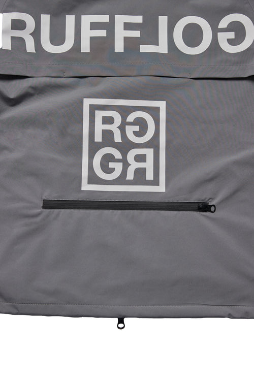 SQUARE LOGO WATERPROOF  HOOD JKT GRAY
