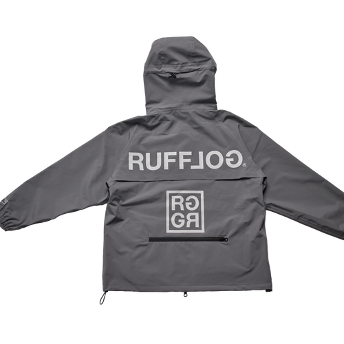 SQUARE LOGO WATERPROOF  HOOD JKT GRAY