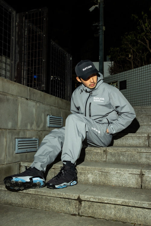 SQUARE LOGO WATERPROOF  HOOD JKT GRAY