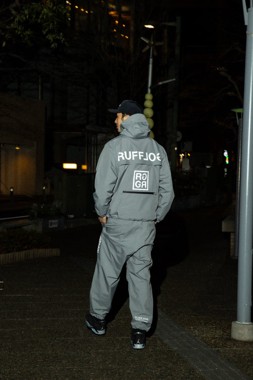 SQUARE LOGO WATERPROOF  HOOD JKT GRAY
