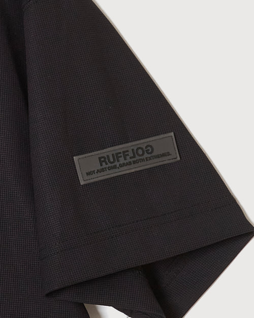 SQUARE RG LOGO MOCK TEE BLACK