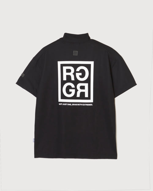 SQUARE RG LOGO MOCK TEE BLACK