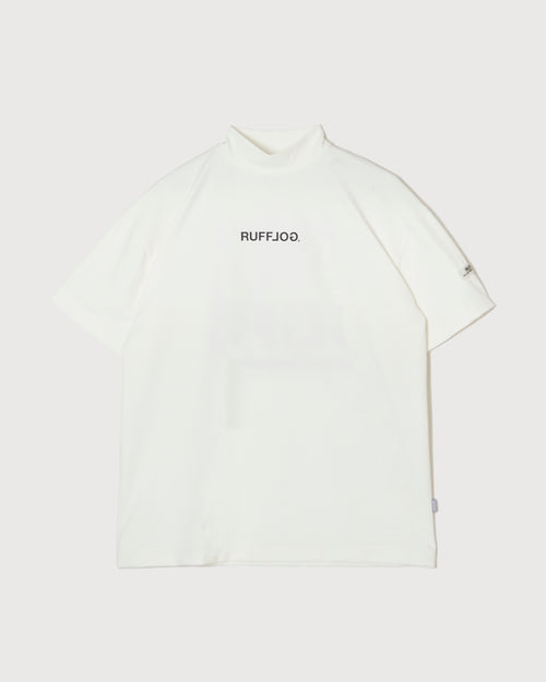 SQUARE RG LOGO MOCK TEE WHITE