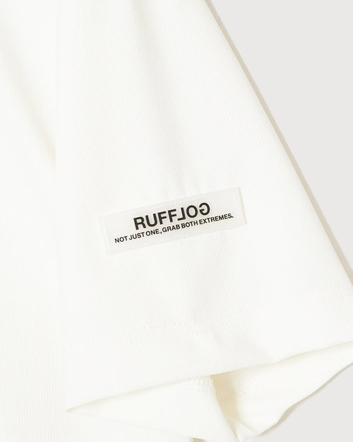 SQUARE RG LOGO MOCK TEE WHITE