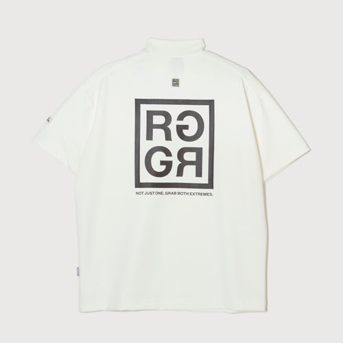 SQUARE RG LOGO MOCK TEE WHITE