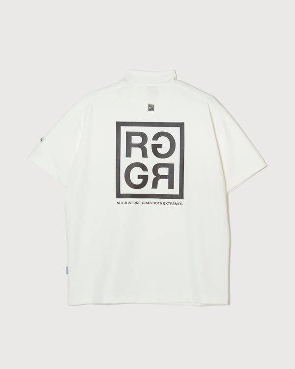 SQUARE RG LOGO MOCK TEE WHITE