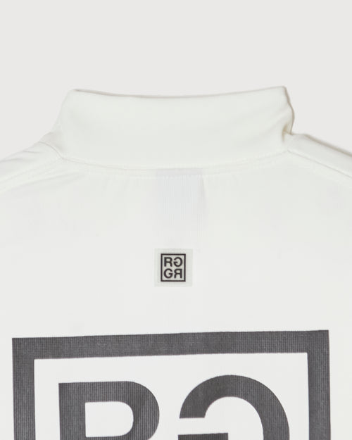 SQUARE RG LOGO MOCK TEE WHITE