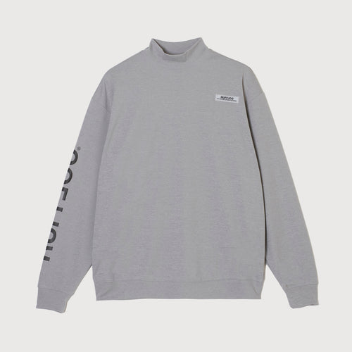 COMFORT STRETCH L/S MOCK TEE GRAY