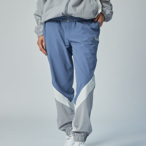 MULTI COLOR NYLON TRACK PANTS BLUE