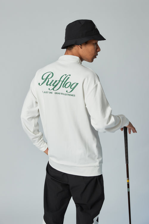 WARM R LOGO L/S MOCK NECK TEE WHITE