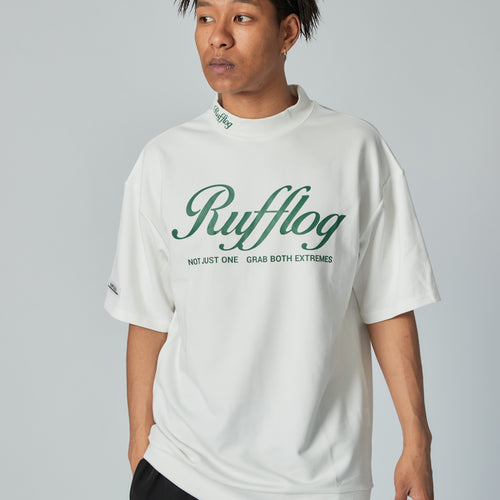 WARM R LOGO MOCK NECK TEE WHITE