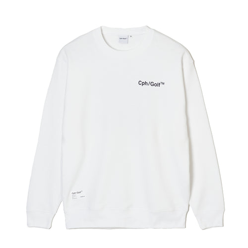 #OVERLAP LOGO CREW SWEAT WHITE