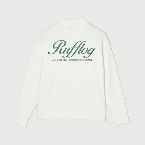 WARM R LOGO L/S MOCK NECK TEE WHITE