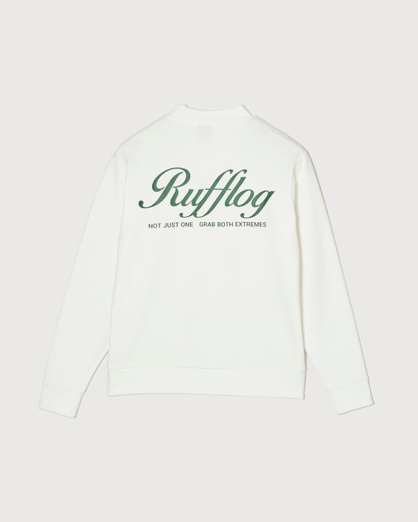 WARM R LOGO L/S MOCK NECK TEE WHITE