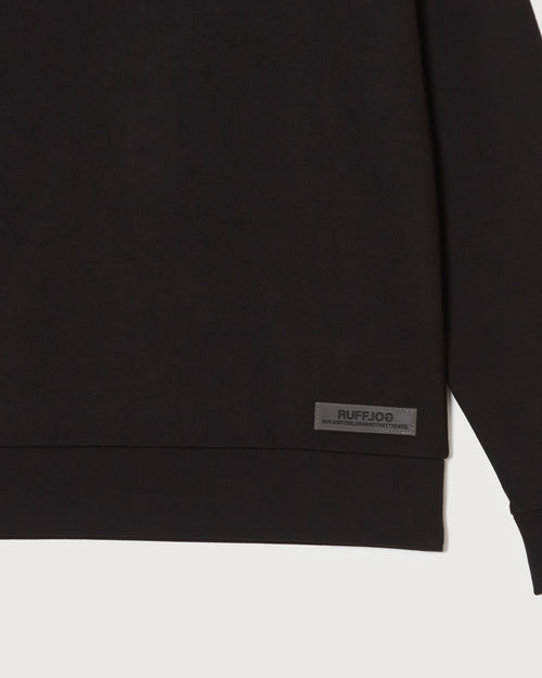 WARM R LOGO L/S MOCK NECK TEE BLACK