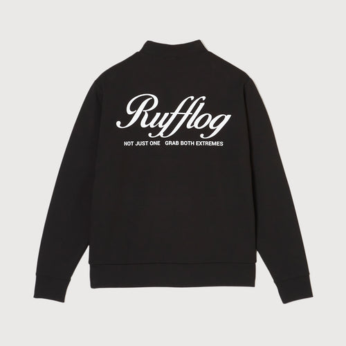 WARM R LOGO L/S MOCK NECK TEE BLACK