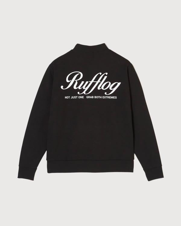 WARM R LOGO L/S MOCK NECK TEE BLACK