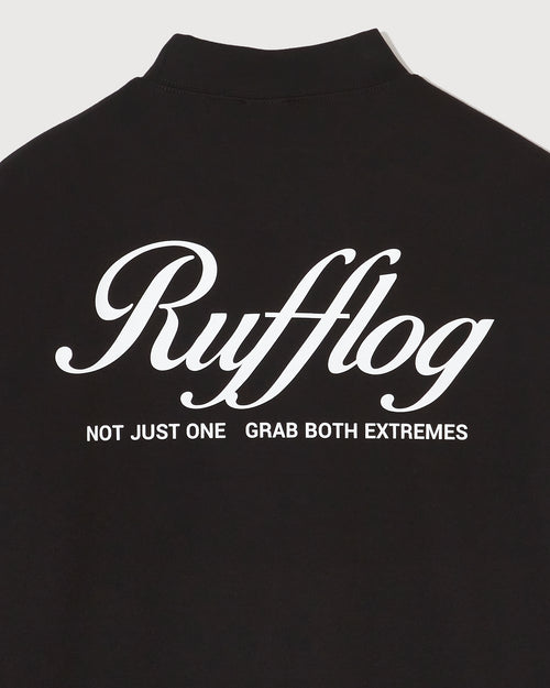 WARM R LOGO L/S MOCK NECK TEE BLACK