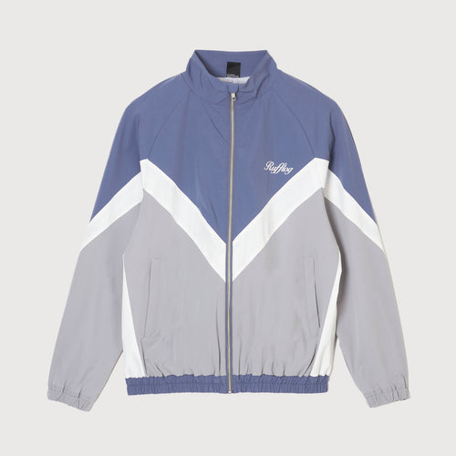 MULTI COLOR NYLON TRACK JACKET BLUE