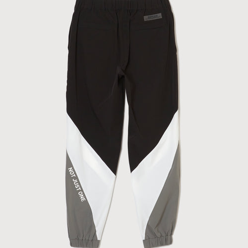 MULTI COLOR NYLON TRACK PANTS BLACK