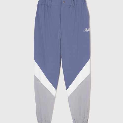 MULTI COLOR NYLON TRACK PANTS BLUE