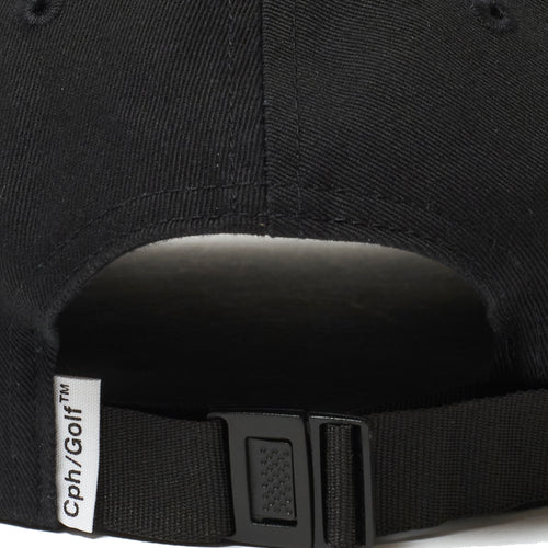 #OVERLAP LOGO FLAT VISOR CAP BLACK