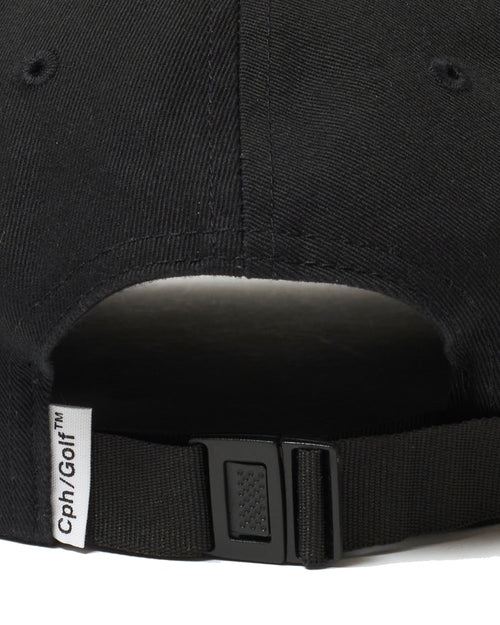 #OVERLAP LOGO FLAT VISOR CAP BLACK