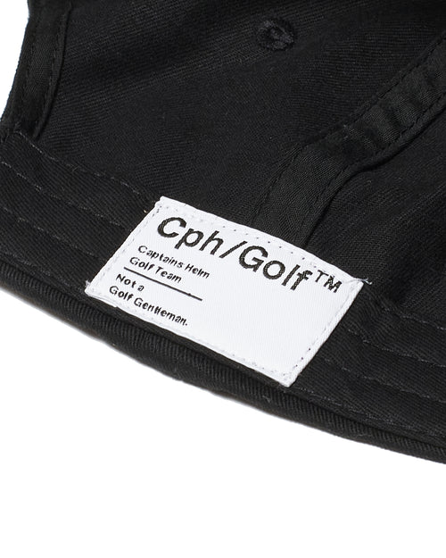 #OVERLAP LOGO FLAT VISOR CAP BLACK