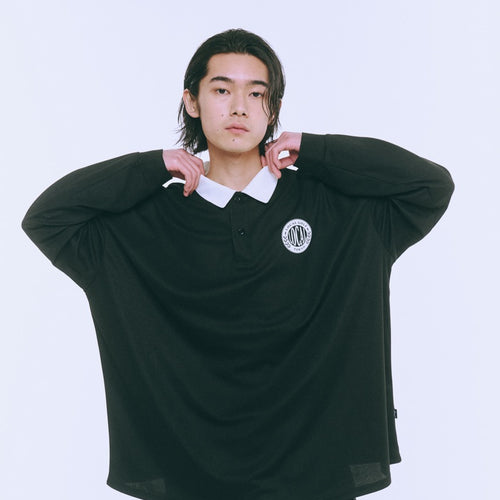 Emblem L/S POLO BLACK