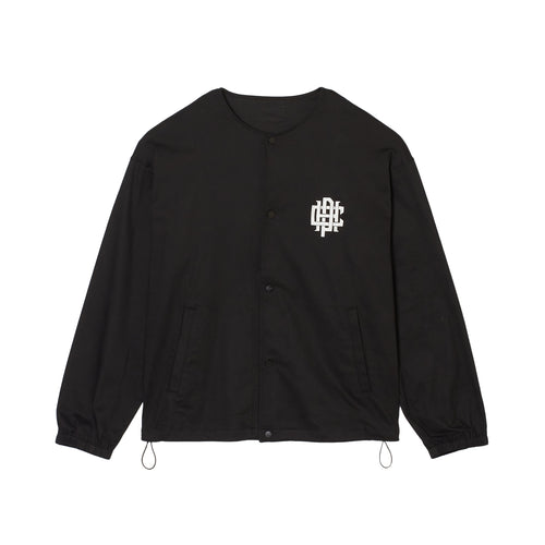 #OVERLAP LOGO NO COLLAR JACKET BLACK