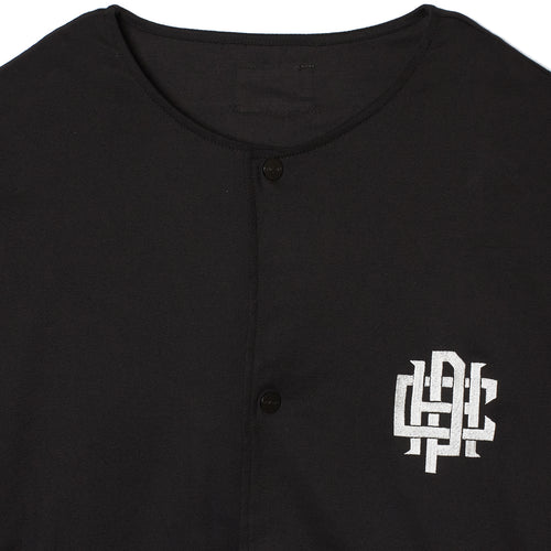 #OVERLAP LOGO NO COLLAR JACKET BLACK