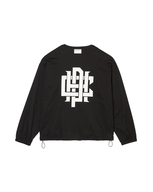 #OVERLAP LOGO NO COLLAR JACKET WM BLACK