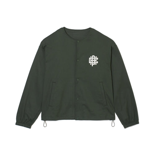 #OVERLAP LOGO NO COLLAR JACKET GREEN