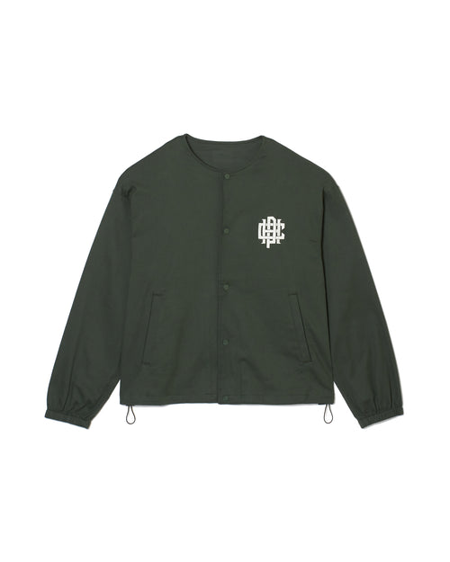 #OVERLAP LOGO NO COLLAR JACKET WM GREEN