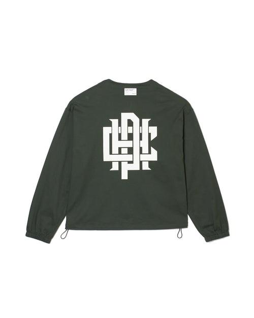 #OVERLAP LOGO NO COLLAR JACKET WM GREEN