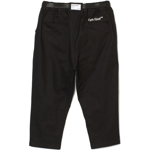 #ADJUSTABLE CROPPED CHINO PANTS BLACK